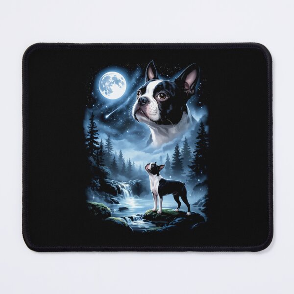 Item preview, Boston Terrier Howling at The Moon Vintage designed and sold by studio-ssaam.