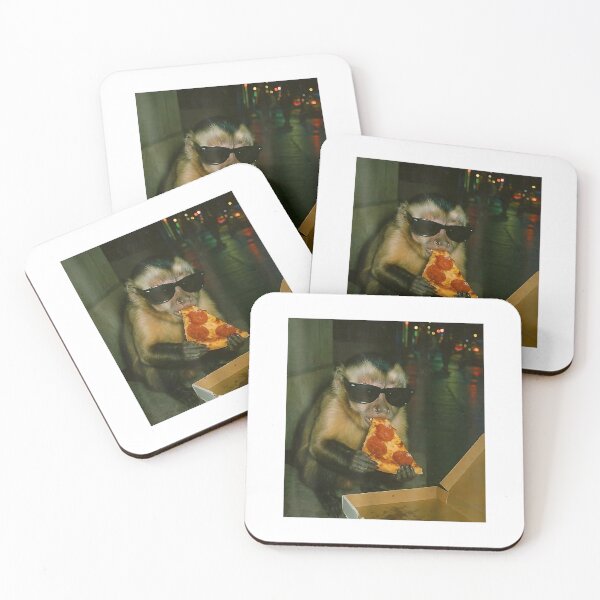 Item preview, Funny Monkey Eating Pizza Animal Meme Retro Humor Men Women T-Shirt designed and sold by Othinus.