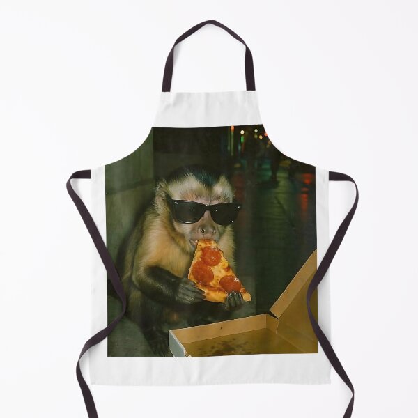 Item preview, Funny Monkey Eating Pizza Animal Meme Retro Humor Men Women T-Shirt designed and sold by Othinus.