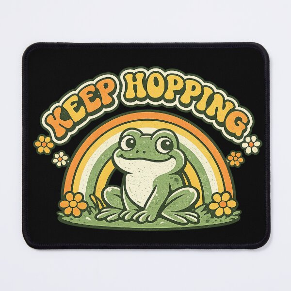 Item preview,  Keep Hopping Groovy Retro Frog Shirt 70s Rainbow Aesthetic Tee Frog Lover Gift Vintage Flower Power designed and sold by Moss & Mellow.