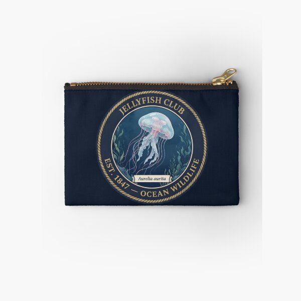 Item preview, Jellyfish Club Vintage Badge Ocean Wildlife Art designed and sold by CalmCapy Co.