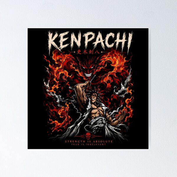 Item preview, Kenpachi Zaraki -Strength is Absolute - Epic Fire Demon Aesthetic Design designed and sold by Trinidesigns123.