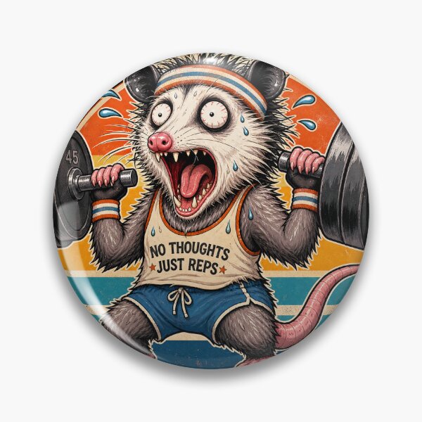 Item preview, Lifting Heavy To Quiet The Voices Funny Opossum Gym designed and sold by GraphixKing999.