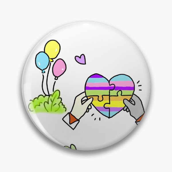 Item preview, Pieces of My Heart - Cute Rainbow Heart Jigsaw Puzzle with Balloons designed and sold by The Mandala Oasis.