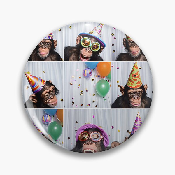 Item preview, Funny Monkey Selfie Colorful Zoo Animal Monkey Birthday T-Shirt designed and sold by igwaifus.