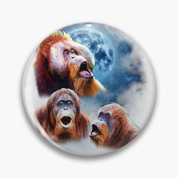 Item preview, Funny Orangutan Shirt - Orangutans Howling at The Moon T-Shirt designed and sold by ShadowPlace.