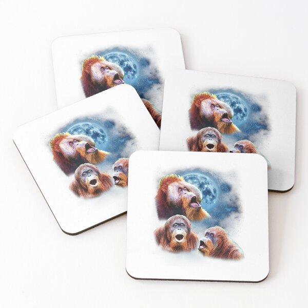 Item preview, Funny Orangutan Shirt - Orangutans Howling at The Moon T-Shirt designed and sold by ShadowPlace.