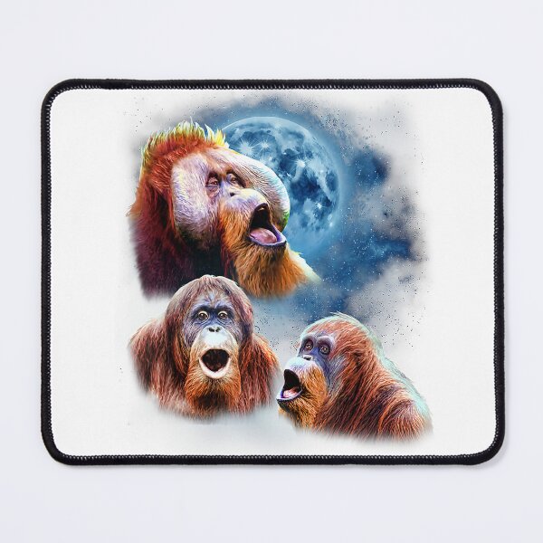Item preview, Funny Orangutan Shirt - Orangutans Howling at The Moon T-Shirt designed and sold by ShadowPlace.