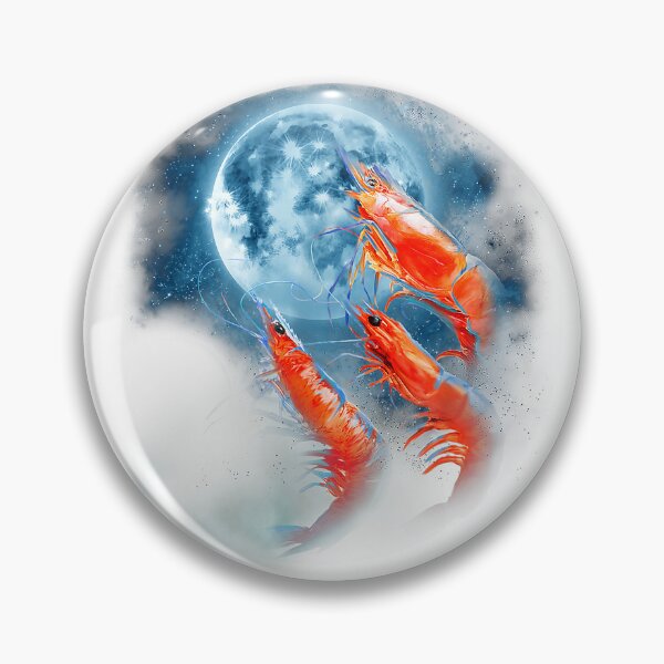 Item preview, Funny Prawn Shirt - Shrimp Shirt - Howling at The Moon T-Shirt designed and sold by JankoZED.