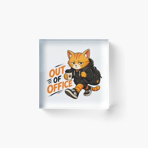 Item preview, Out Of Office Funny Cat Shirt | Work Meme Graphic Tee for Coffee Lovers designed and sold by Meow-Attitude.