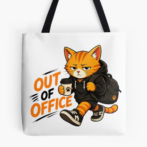 Item preview, Out Of Office Funny Cat Shirt | Work Meme Graphic Tee for Coffee Lovers designed and sold by Meow-Attitude.