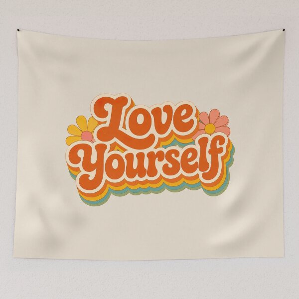 Item preview, Love-Yourself-Retro-Groovy designed and sold by graphic-genie.