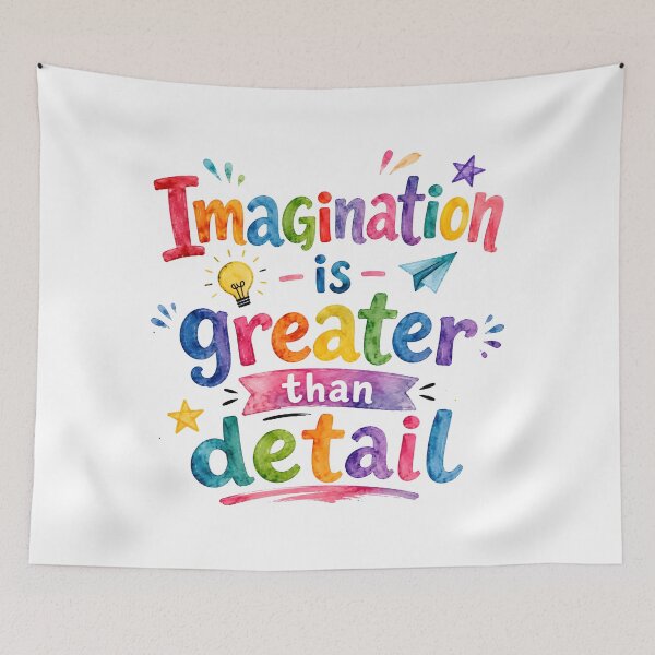 Item preview, Imagination is greater than detail designed and sold by nimmitrends.