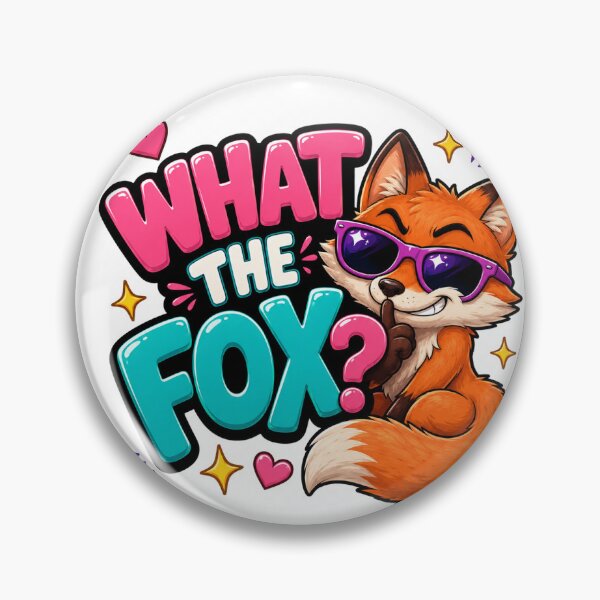 Item preview, What The Fox? – Cool cartoon fox with sunglasses designed and sold by moodoodle.design.