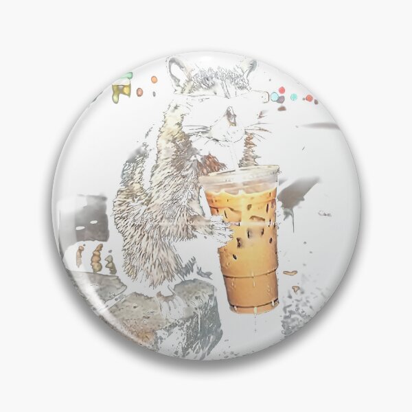 Item preview, Funny Raccoon Drinking iced Coffee T-Shirt designed and sold by NFTaletellers.