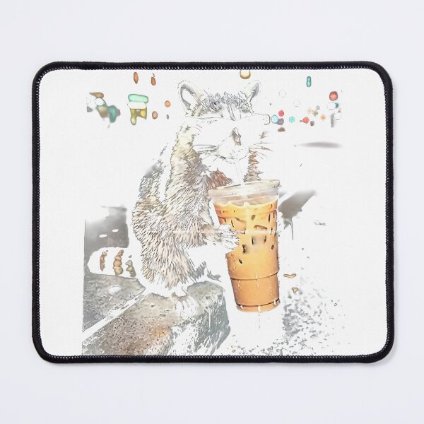 Item preview, Funny Raccoon Drinking iced Coffee T-Shirt designed and sold by NFTaletellers.