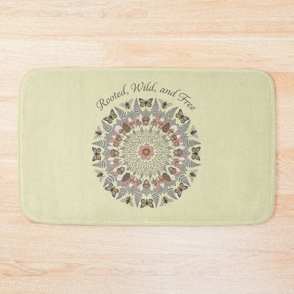 Item preview, Rooted Wild and Free Nature Mandala Typography Design designed and sold by BirdsnStuff.