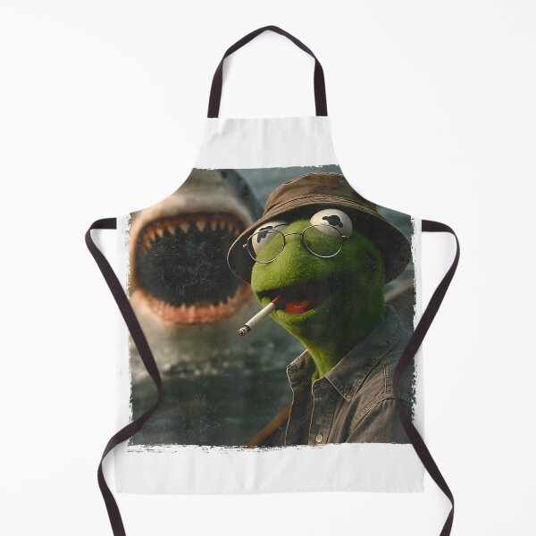 Item preview, Funny Smoking Frog Meme Vintage Shark Attack Parody Tee T-Shirt designed and sold by DArtfulStudio.