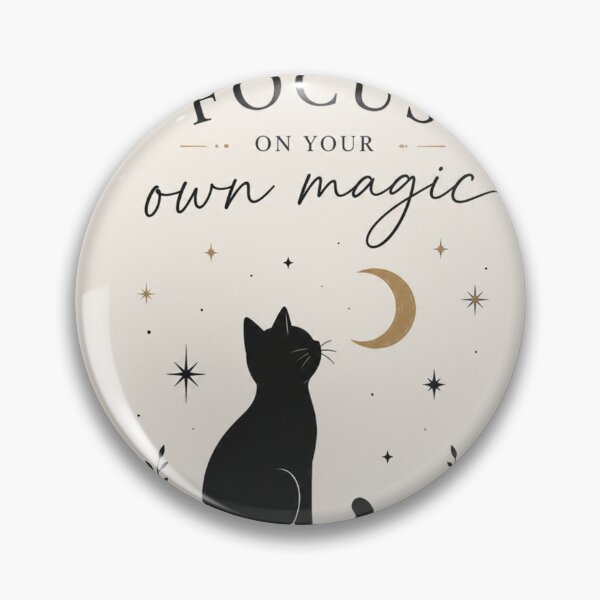 Item preview, Focus on Your Own Magic | Minimalist Motivational Cat Design designed and sold by NomadUSArt.