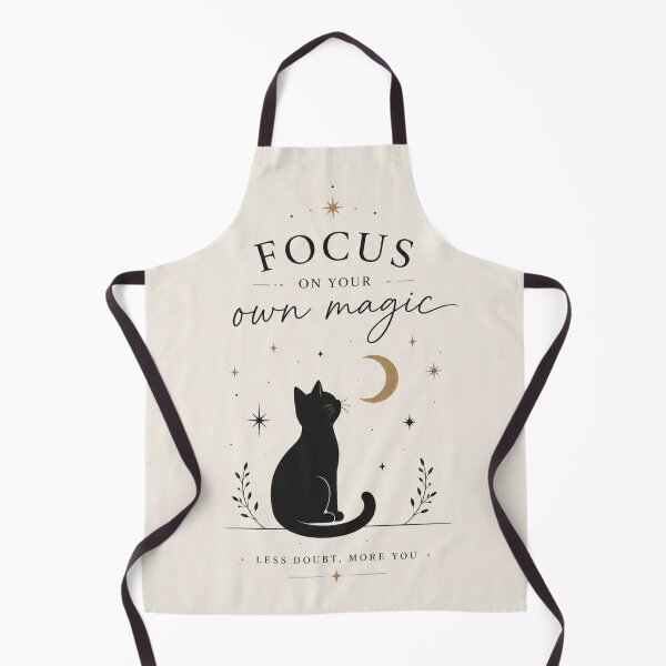 Item preview, Focus on Your Own Magic | Minimalist Motivational Cat Design designed and sold by NomadUSArt.