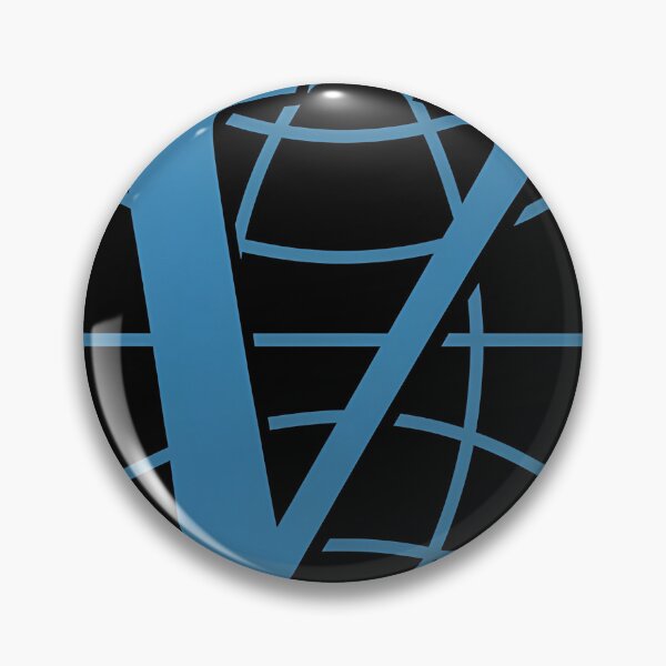 Item preview, Initial V Globe Emblem Blue Design designed and sold by mitteeberlin.