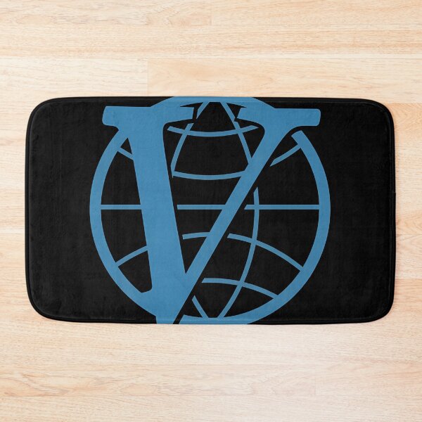 Item preview, Initial V Globe Emblem Blue Design designed and sold by mitteeberlin.