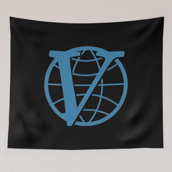 Item preview, Initial V Globe Emblem Blue Design designed and sold by mitteeberlin.