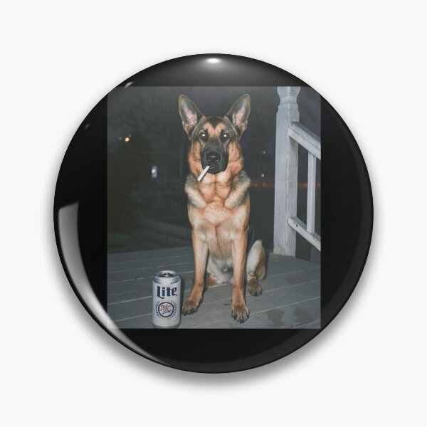 Item preview, German Shepherd Drinking Beer Funny Dog Meme designed and sold by studio-ssaam.