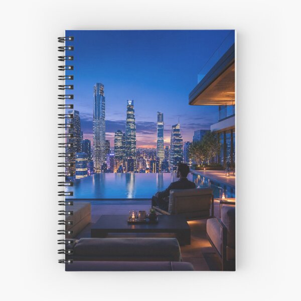 Item preview, CITY POP DREAMS – Skyline Lounge | Luxury Rooftop Infinity Pool designed and sold by SEIMEI2025.