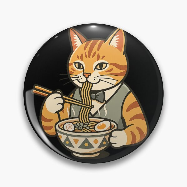 Item preview, Ramen the Noodle Cat | Cute  Tabby Cat Cartoon designed and sold by delohill.
