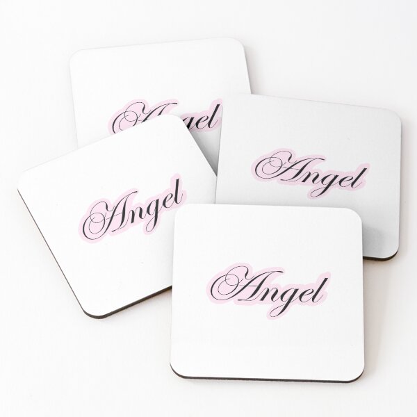 Item preview, Cursive Angel lettering Pink background aesthetic coquette designed and sold by StockholmLattes.