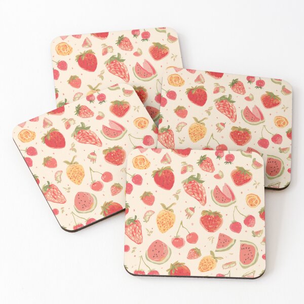 Item preview, Fruits pattern red and beige designed and sold by Heaven1111.