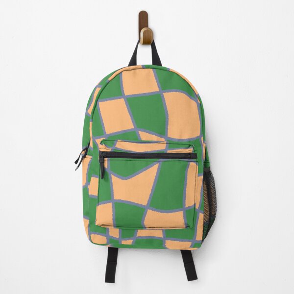 Item preview, Green and Orange Wavy Checkerboard Pattern designed and sold by ubborn.