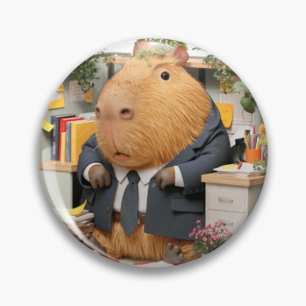 Item preview, Funny Corporate Capybara - Cute Office Burnout Meme designed and sold by Artmugic.