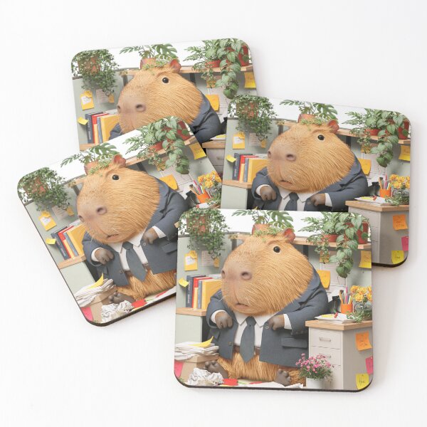 Item preview, Funny Corporate Capybara - Cute Office Burnout Meme designed and sold by Artmugic.