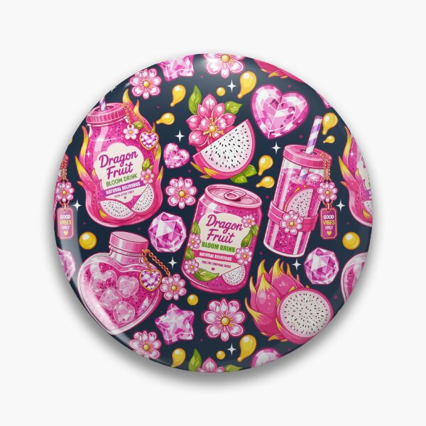 Item preview, Dragon Fruit Bloom Drink Seamless  designed and sold by KJackArtwork.