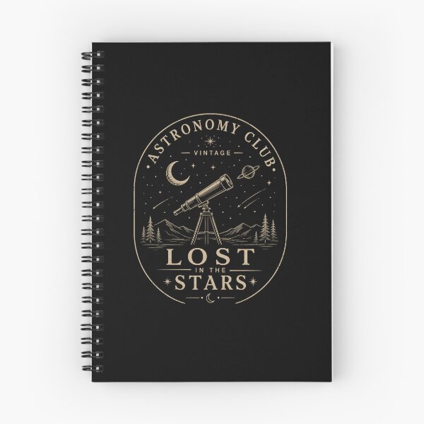 Item preview, Vintage Astronomy Club – Lost in the Stars | Minimalist Celestial Telescope Line Ar designed and sold by RJACreative.