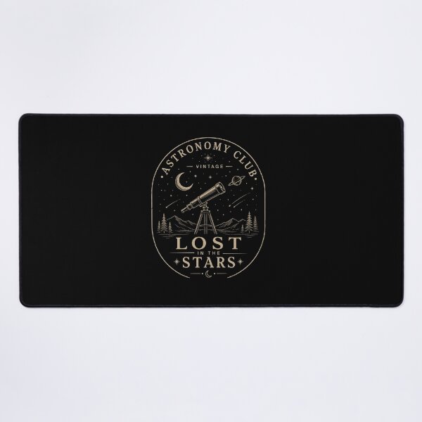 Item preview, Vintage Astronomy Club – Lost in the Stars | Minimalist Celestial Telescope Line Ar designed and sold by RJACreative.