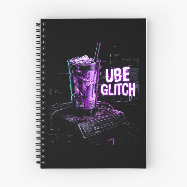 Item preview, Ube Glitch Beverage Neon Cyberpunk designed and sold by SplashTastic.
