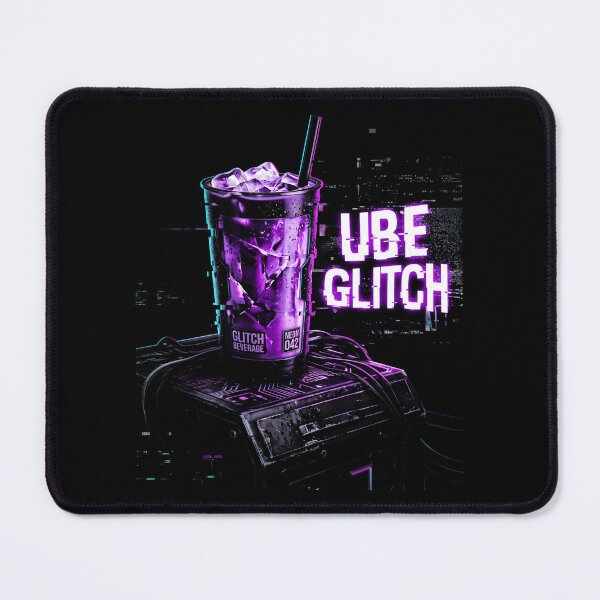 Item preview, Ube Glitch Beverage Neon Cyberpunk designed and sold by SplashTastic.