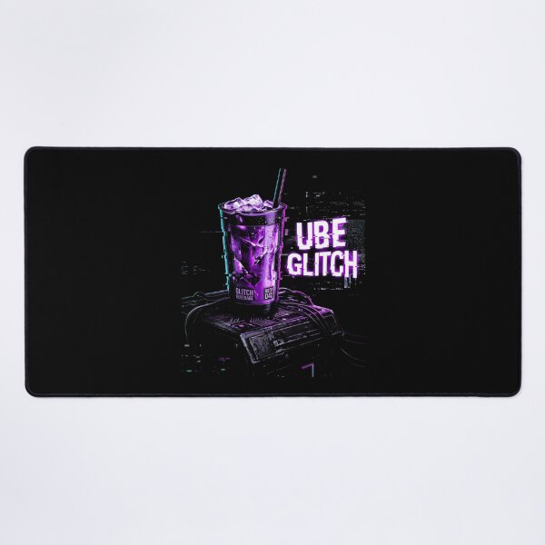 Item preview, Ube Glitch Beverage Neon Cyberpunk designed and sold by SplashTastic.