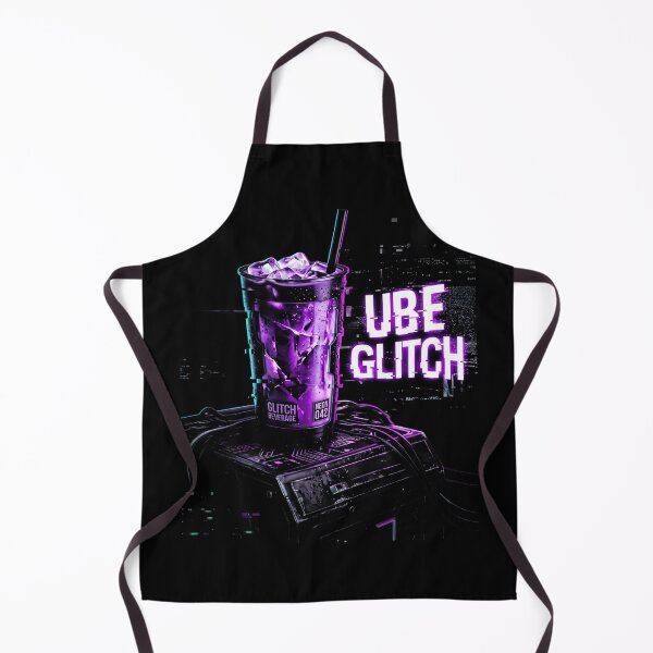 Item preview, Ube Glitch Beverage Neon Cyberpunk designed and sold by SplashTastic.