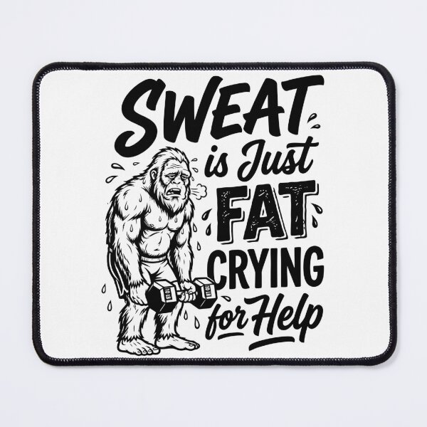 Item preview, Sweat Is Just Fat Crying For Help Motivational Workout Slogan for Gym Enthusiasts designed and sold by Magraphx.