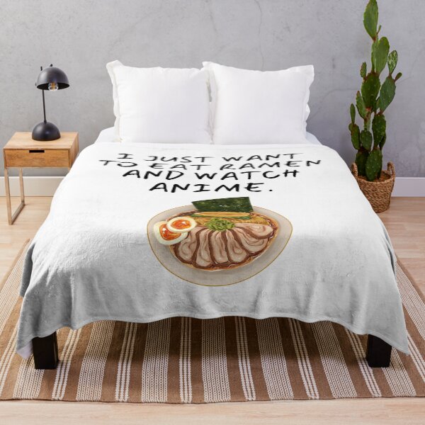 Item preview, I Just Want to Eat Ramen and Watch Anime. Anime Lovers designed and sold by SWETA HALDER.