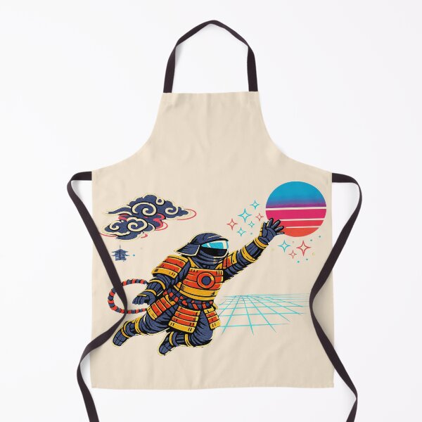 Item preview, Neon Retro Synthwave Ukiyo‑E Ancient Spaceman designed and sold by KungPowUnicorn.