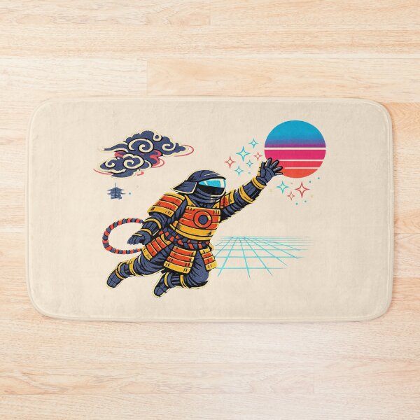 Item preview, Neon Retro Synthwave Ukiyo‑E Ancient Spaceman designed and sold by KungPowUnicorn.