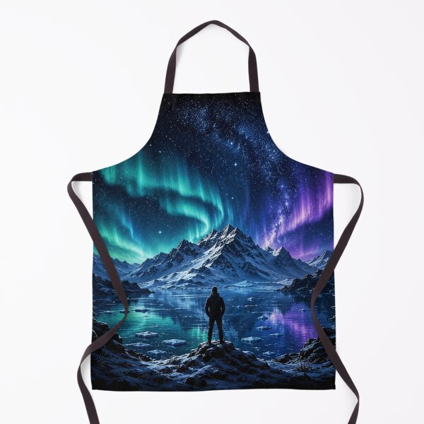 Item preview, Arctic Night Sky Shirt Northern Wilderness Aurora Design Polar Landscape Graphic Tee designed and sold by TrebdoraCrafts.