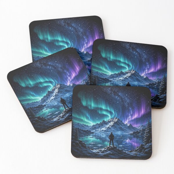 Item preview, Arctic Night Sky Shirt Northern Wilderness Aurora Design Polar Landscape Graphic Tee designed and sold by TrebdoraCrafts.