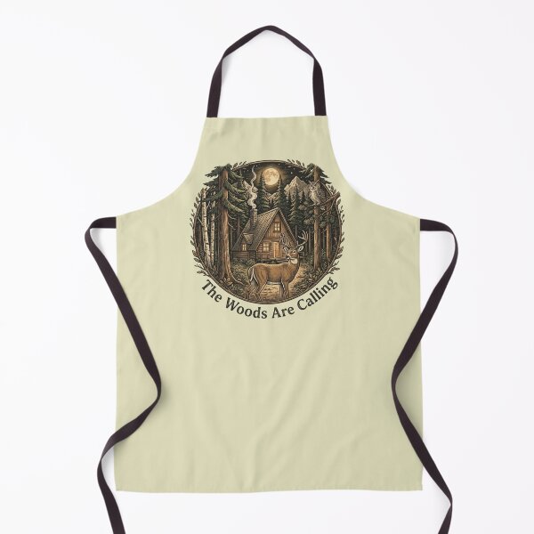 Item preview, Vintage The Woods Are Calling Forest Cabin Deer Design designed and sold by BirdsnStuff.