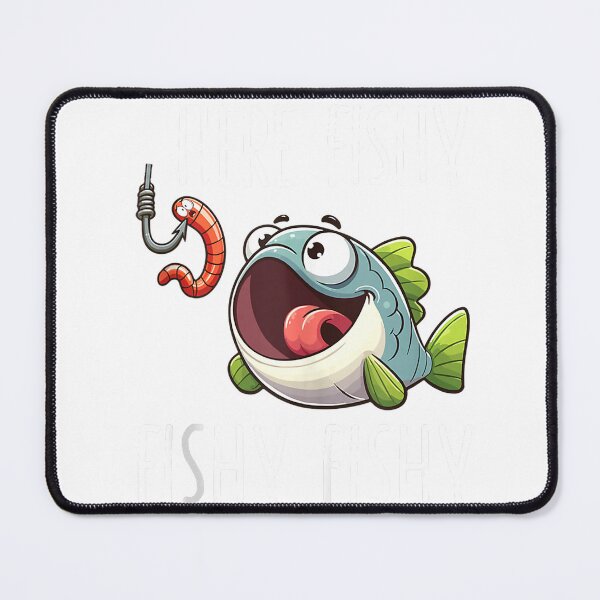 Item preview, Here Fishy Fisherman Funny Fishing Lover Cute Fish Worm Tank Top designed and sold by DArtfulStudio.
